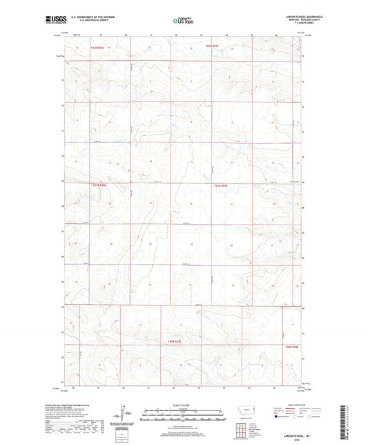 Larson School Montana US Topo Map Image