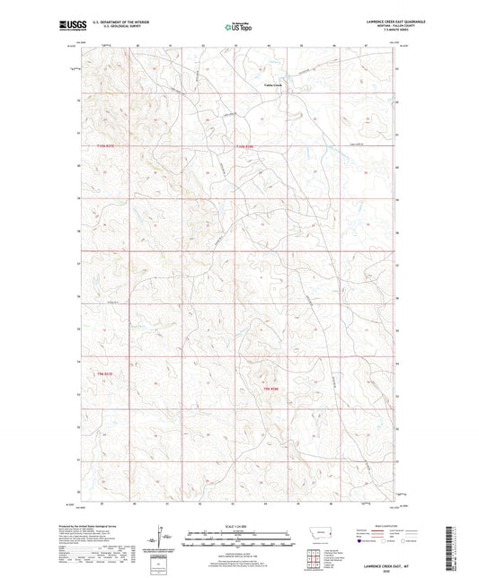 Lawrence Creek East Montana US Topo Map Image
