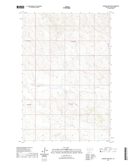 Lawrence Creek West Montana US Topo Map Image
