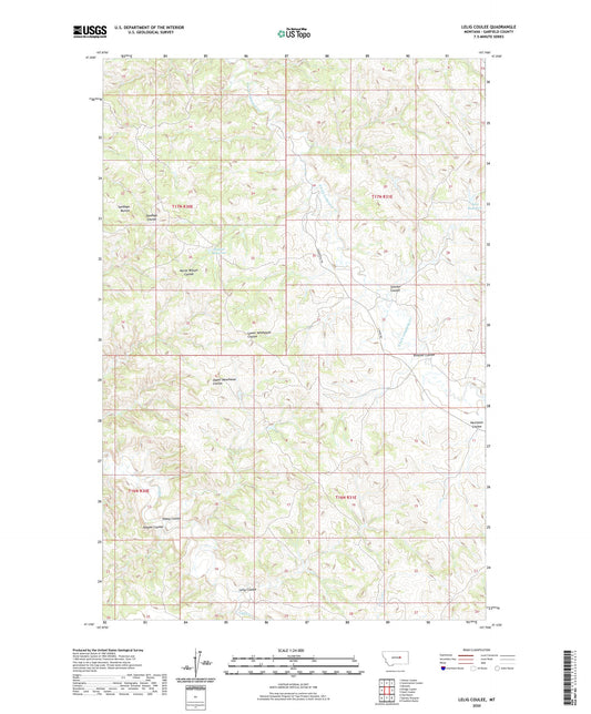 Lelig Coulee Montana US Topo Map Image