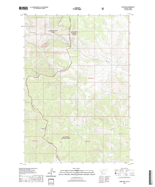 Lemhi Pass Montana US Topo Map Image