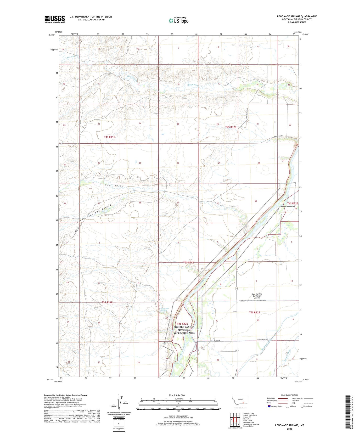 Lemonade Springs Montana US Topo Map Image