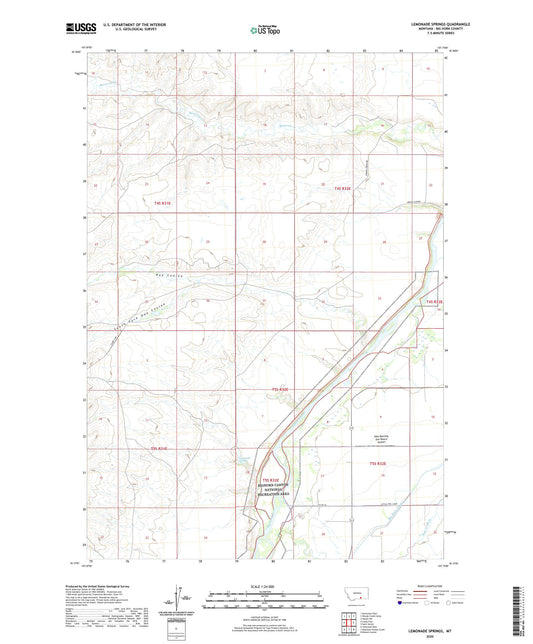 Lemonade Springs Montana US Topo Map Image