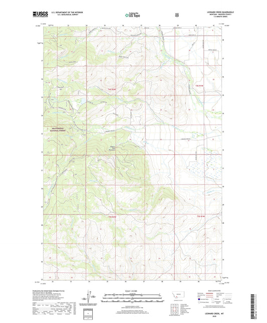 Leonard Creek Montana US Topo Map Image