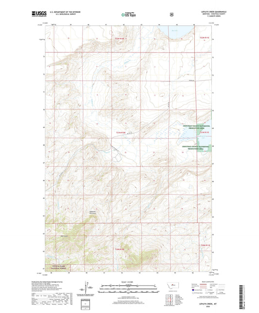 Lepleys Creek Montana US Topo Map Image