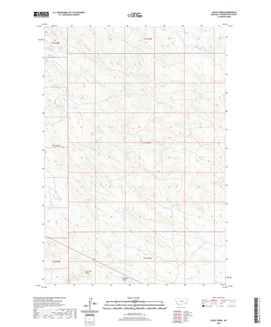 Leslie Creek Montana US Topo Map Image