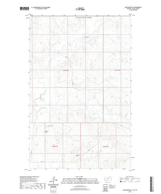 Lighthouse Hill Montana US Topo Map Image