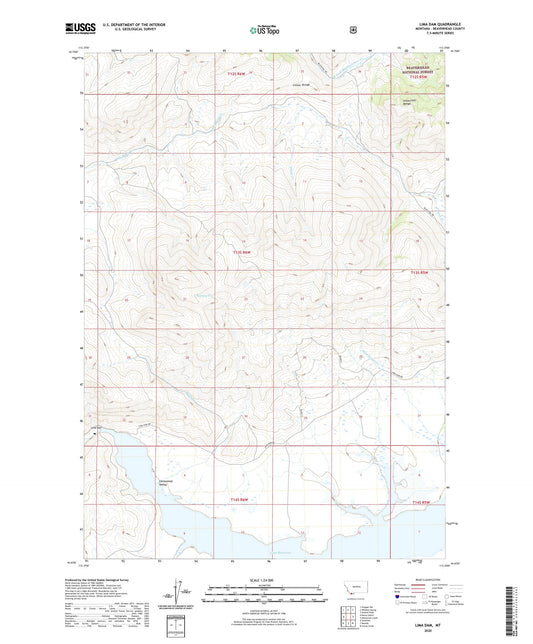 Lima Dam Montana US Topo Map Image