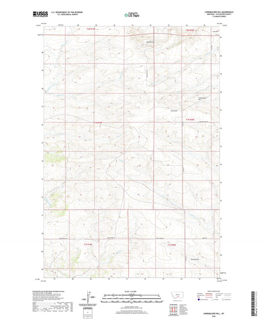 Lindemulder Hill Montana US Topo Map Image