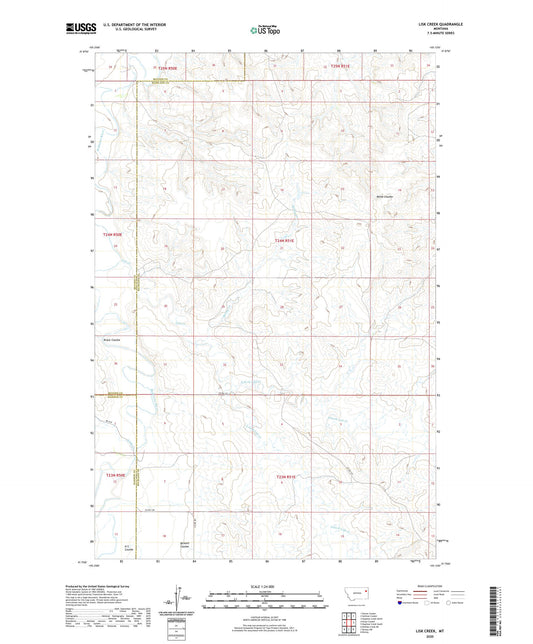 Lisk Creek Montana US Topo Map Image