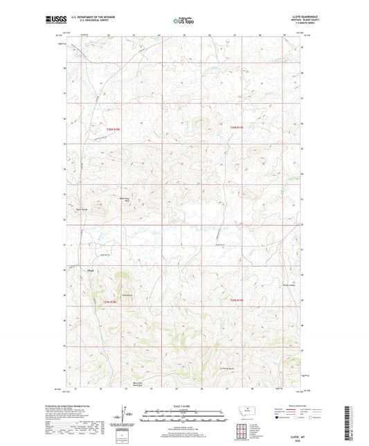 Lloyd Montana US Topo Map Image