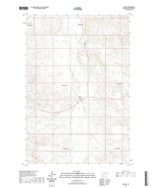 Locate Montana US Topo Map Image