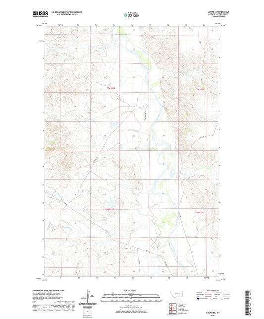 Locate SE Montana US Topo Map Image