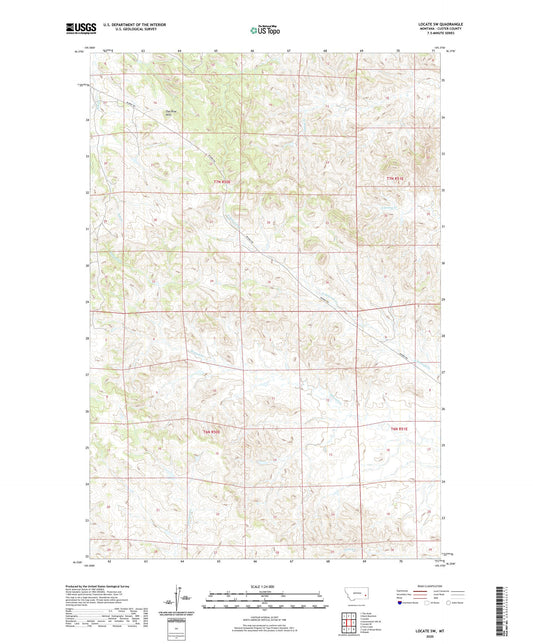 Locate SW Montana US Topo Map Image