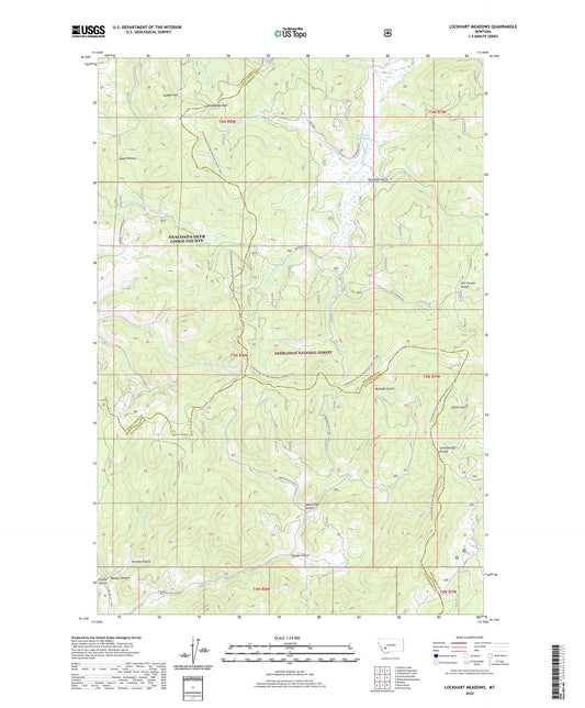 Lockhart Meadows Montana US Topo Map Image