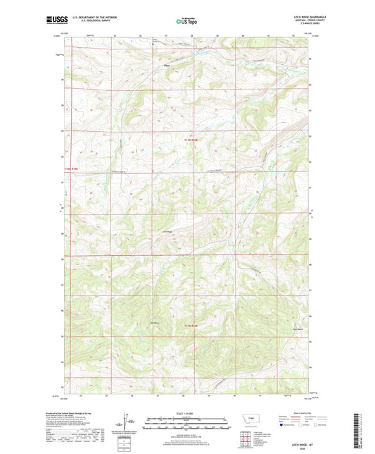 Loco Ridge Montana US Topo Map Image