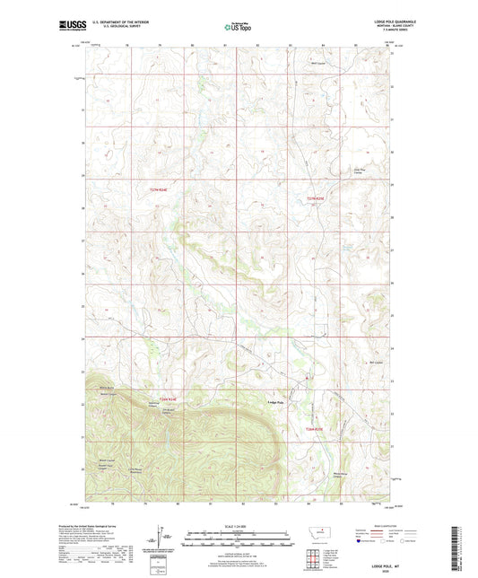 Lodge Pole Montana US Topo Map Image