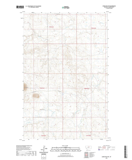 Lodge Pole NW Montana US Topo Map Image
