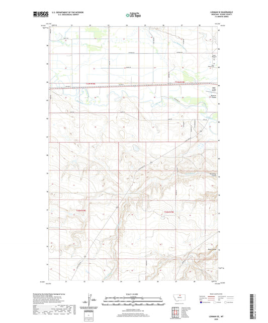 Lohman SE Montana US Topo Map Image