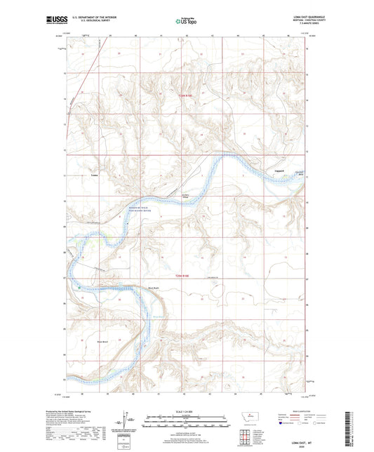 Loma East Montana US Topo Map Image