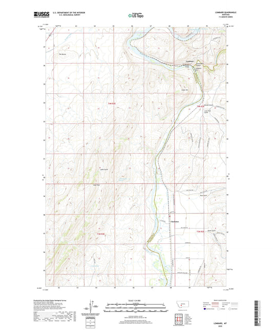 Lombard Montana US Topo Map Image