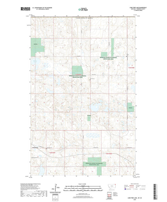 Lone Tree Lake Montana US Topo Map Image