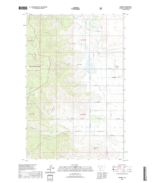 Lonepine Montana US Topo Map Image