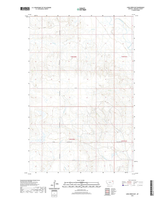 Long Creek East Montana US Topo Map Image
