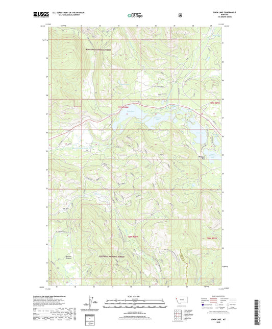 Loon Lake Montana US Topo Map Image