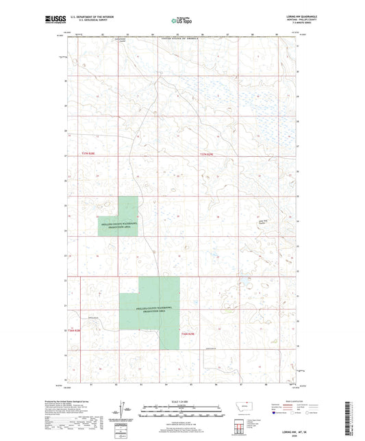 Loring NW Montana US Topo Map Image