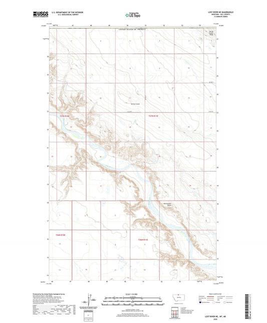 Lost River NE Montana US Topo Map Image