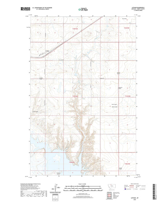 Lothair Montana US Topo Map Image