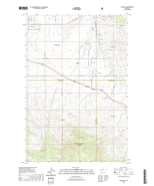 Louisville Montana US Topo Map Image