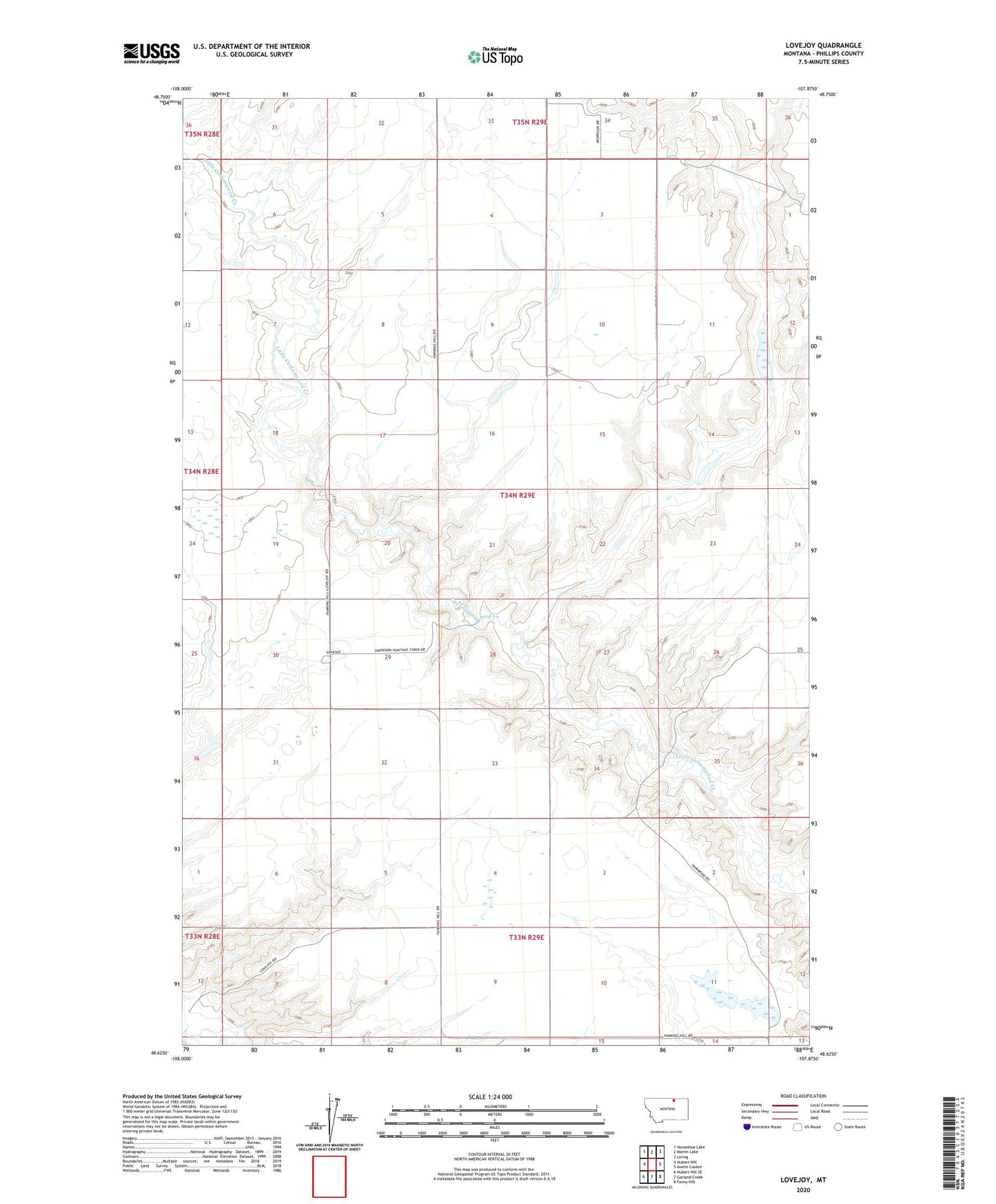 Lovejoy Montana US Topo Map Image
