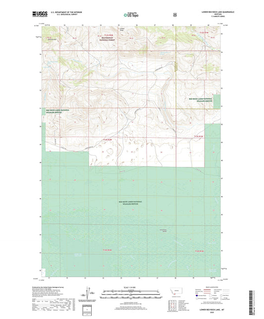 Lower Red Rock Lake Montana US Topo Map Image