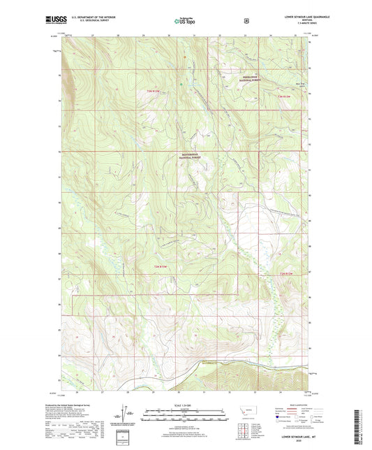 Lower Seymour Lake Montana US Topo Map Image
