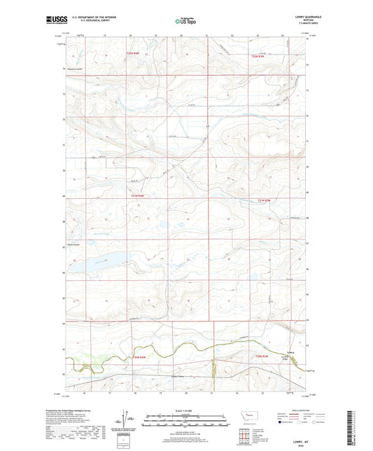 Lowry Montana US Topo Map Image