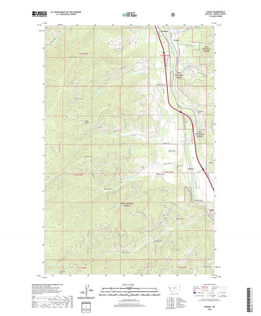 Lozeau Montana US Topo Map Image