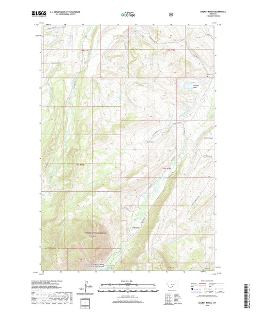 Mackay Ranch Montana US Topo Map Image