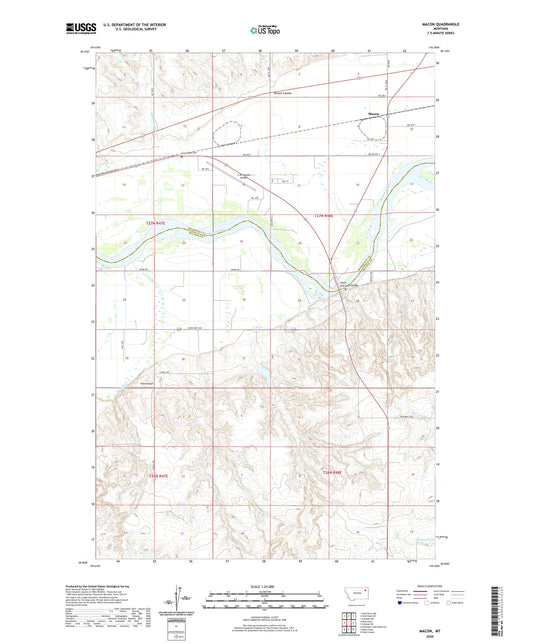 Macon Montana US Topo Map Image