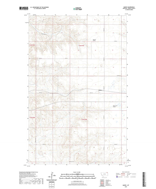 Madoc Montana US Topo Map Image