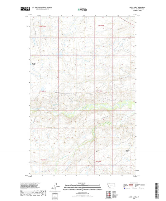 Magee Ranch Montana US Topo Map Image