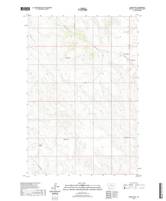Mailbox Hill Montana US Topo Map Image