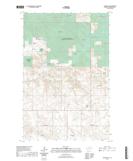 Maloney Hill Montana US Topo Map Image