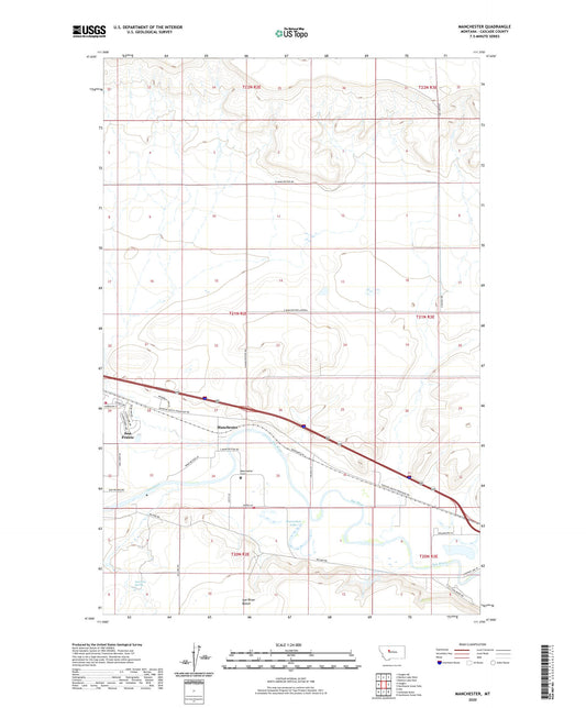 Manchester Montana US Topo Map Image