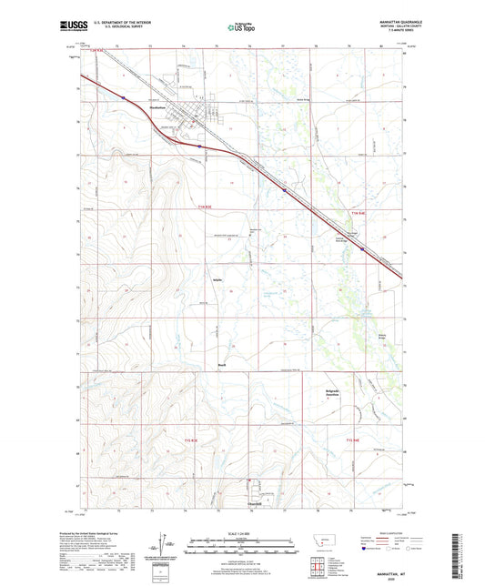 Manhattan Montana US Topo Map Image