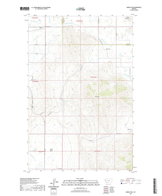 Markle Pass Montana US Topo Map Image