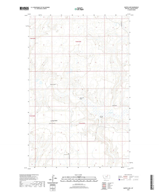 Martin Lake Montana US Topo Map Image