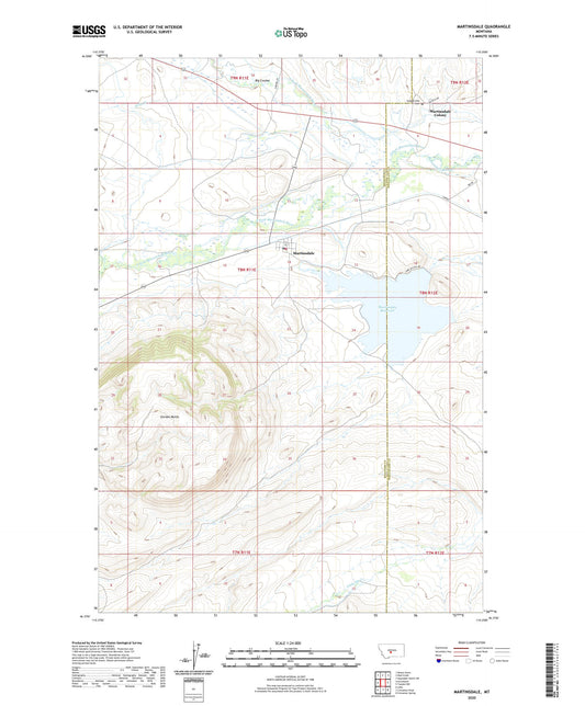 Martinsdale Montana US Topo Map Image