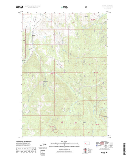 Maxville Montana US Topo Map Image